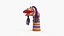 Character Hand Puppet Striped Girl Surprised Pose