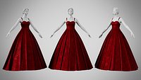 Dress 49 Burgundy Velvet With Design