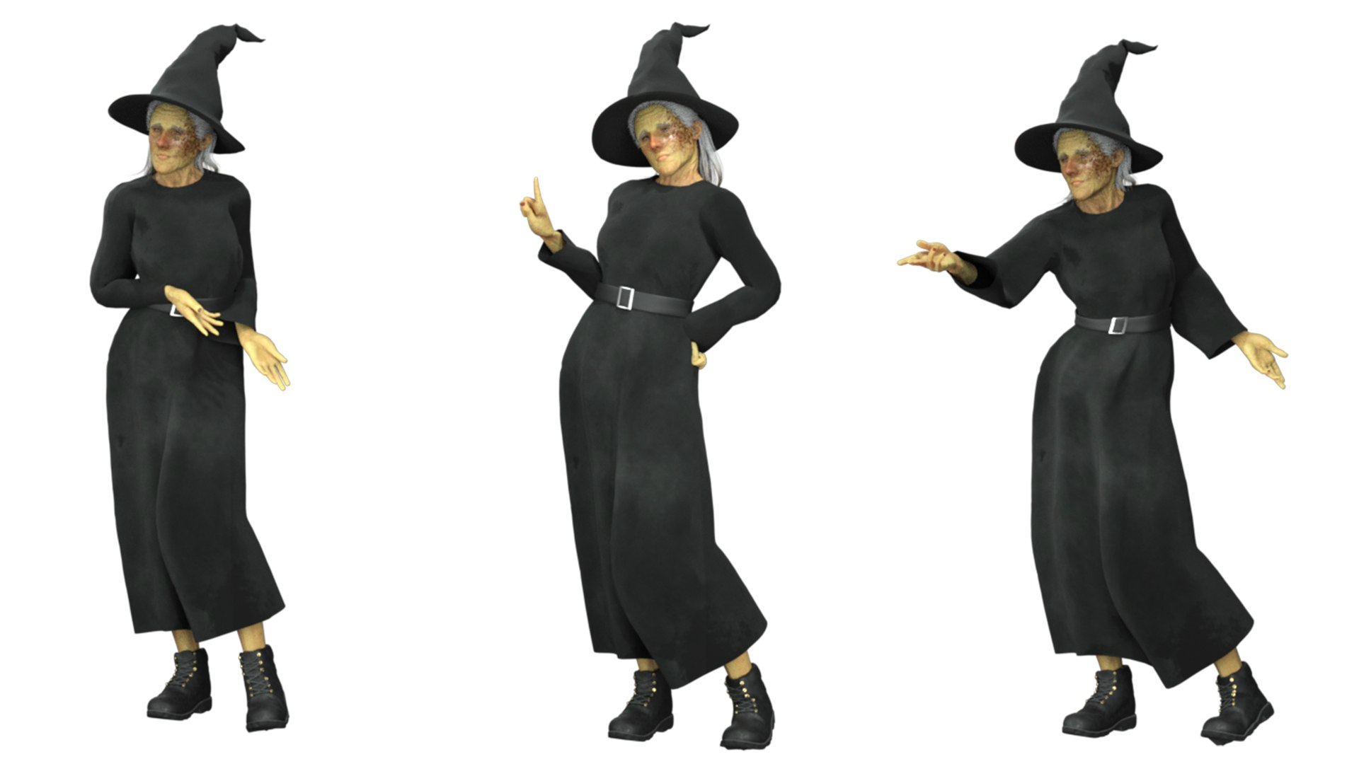 3D Realistic Rigged Terrible Witch Character 3D Model Model ...
