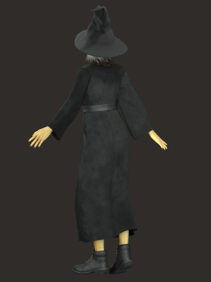 3D Realistic Rigged Terrible Witch Character 3D Model Model ...