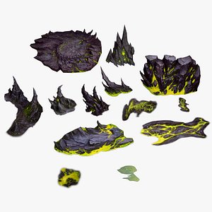 Toxic Lava Rocks Set