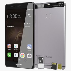 Huawei P9 Titanium Grey with SD/SIM Card Tray