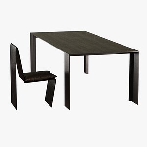 chair table dining anodized 3d model