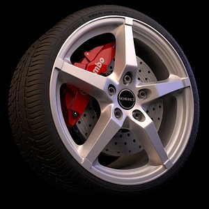 3d wheel brakes tyre