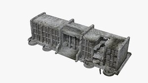 destroyed building 3d model