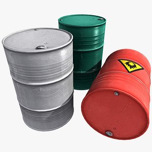 Metal Barrel - Game Ready