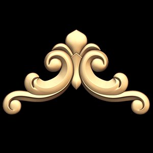 3d decor element stl cnc model
