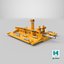 3D Generic Subsea Hub PLET model