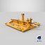 3D Generic Subsea Hub PLET model