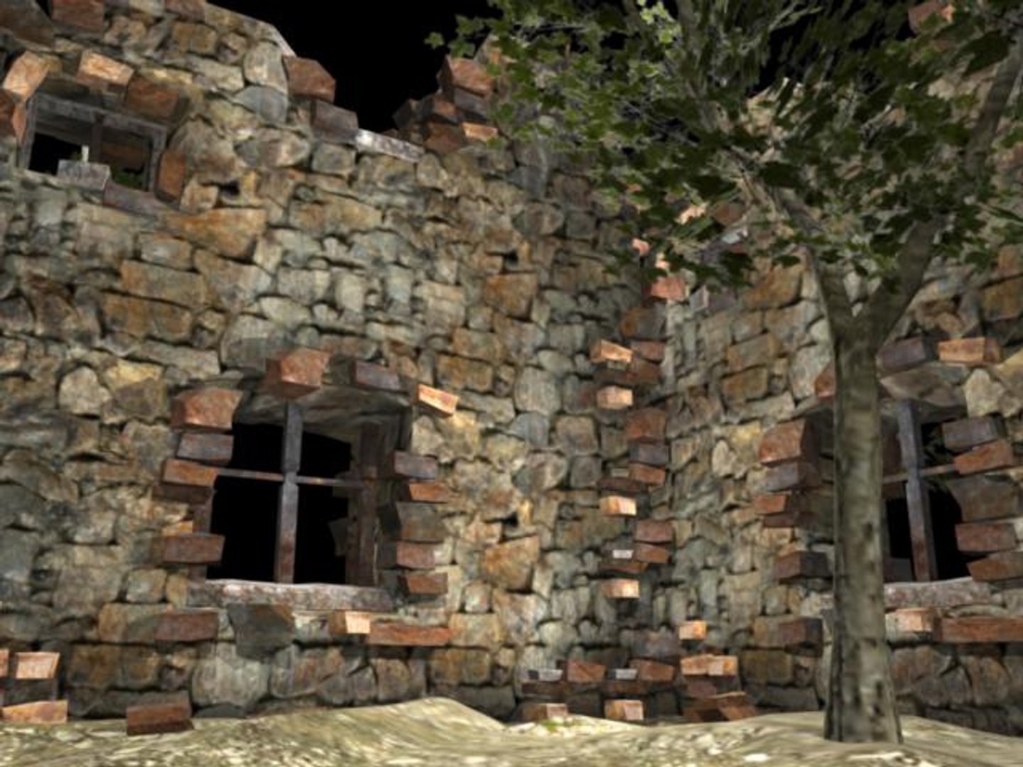 Castle Ruins 3d Obj