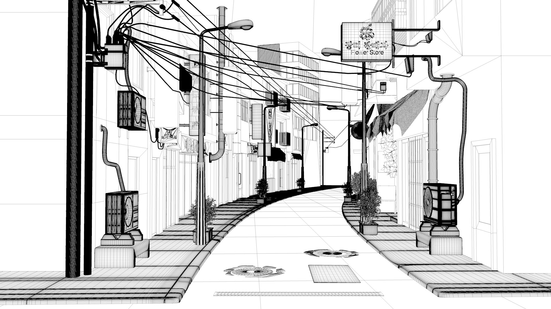 Korean Street 3D model https://p.turbosquid.com/ts-thumb/tg/h4UGXs/x3/wireframe0003/jpg/1624888298/1920x1080/fit_q87/2b86c6e67e6797b4de5f34ca08dccb4a2a52a736/wireframe0003.jpg