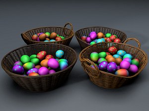 easter baskets 3D model