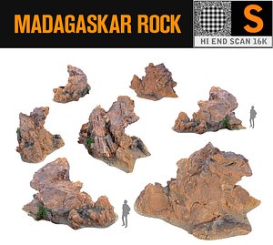 3d model madagascar red rock 16k
