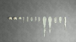 Paint And Cosmetic Cream Smears And Smudges 3D Models