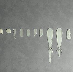 Paint And Cosmetic Cream Smears And Smudges 3D Models