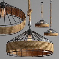 Hanging lamp loft Country