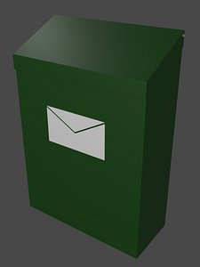 3D mailbox box mail model