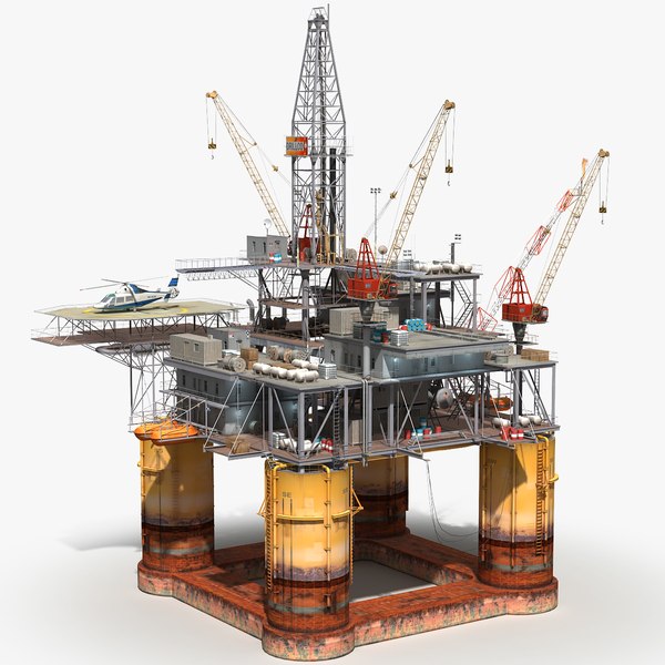 oil rig 3d max