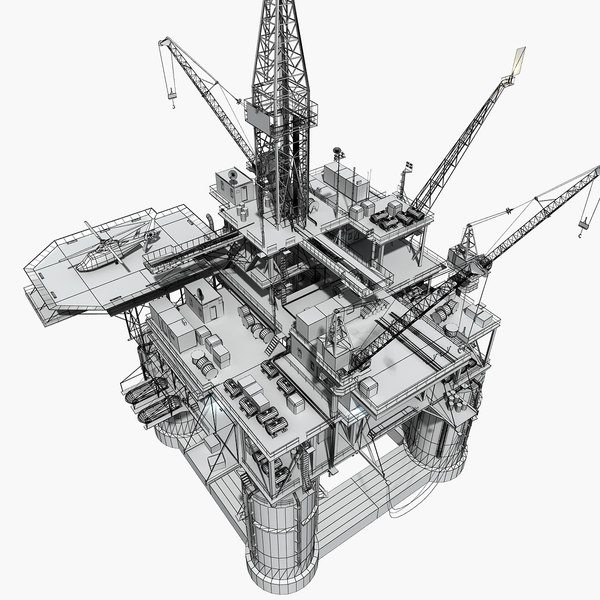 oil rig 3d max