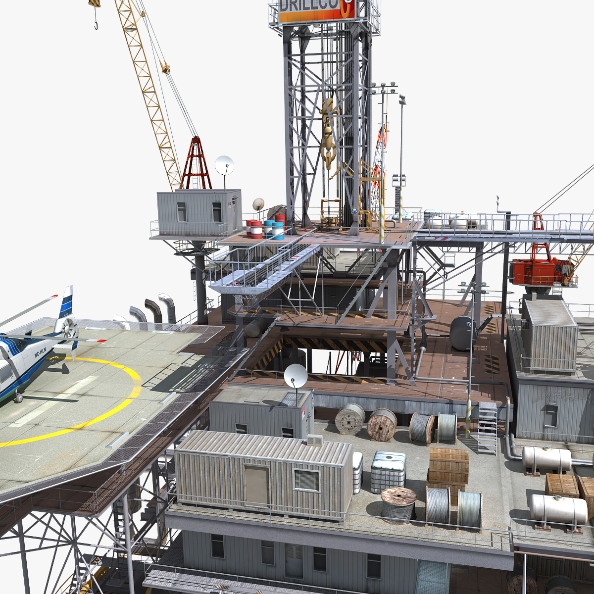 oil rig 3d max
