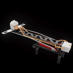3D roof-mounted pantograph sls model