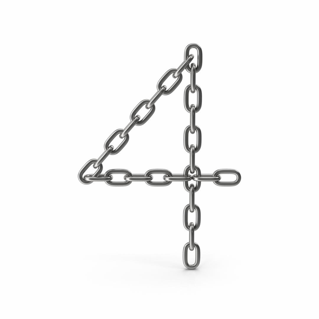 modelo 3d Cadena número cuatro - TurboSquid 2024752