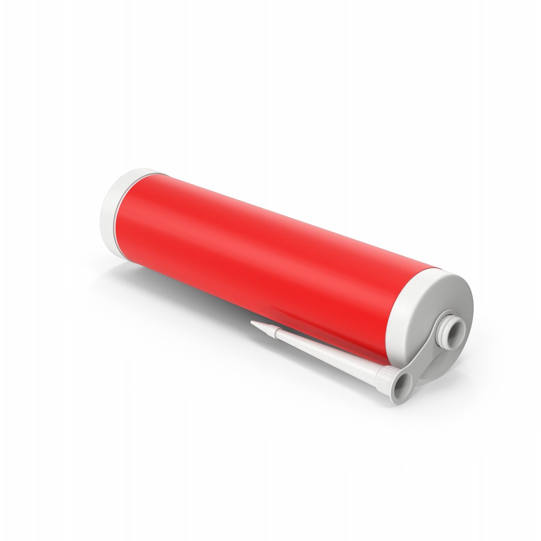 3D Red Silicone Sealant Tube - TurboSquid 2006674