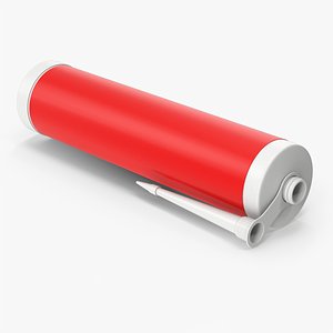 Red Silicone Sealant Tube