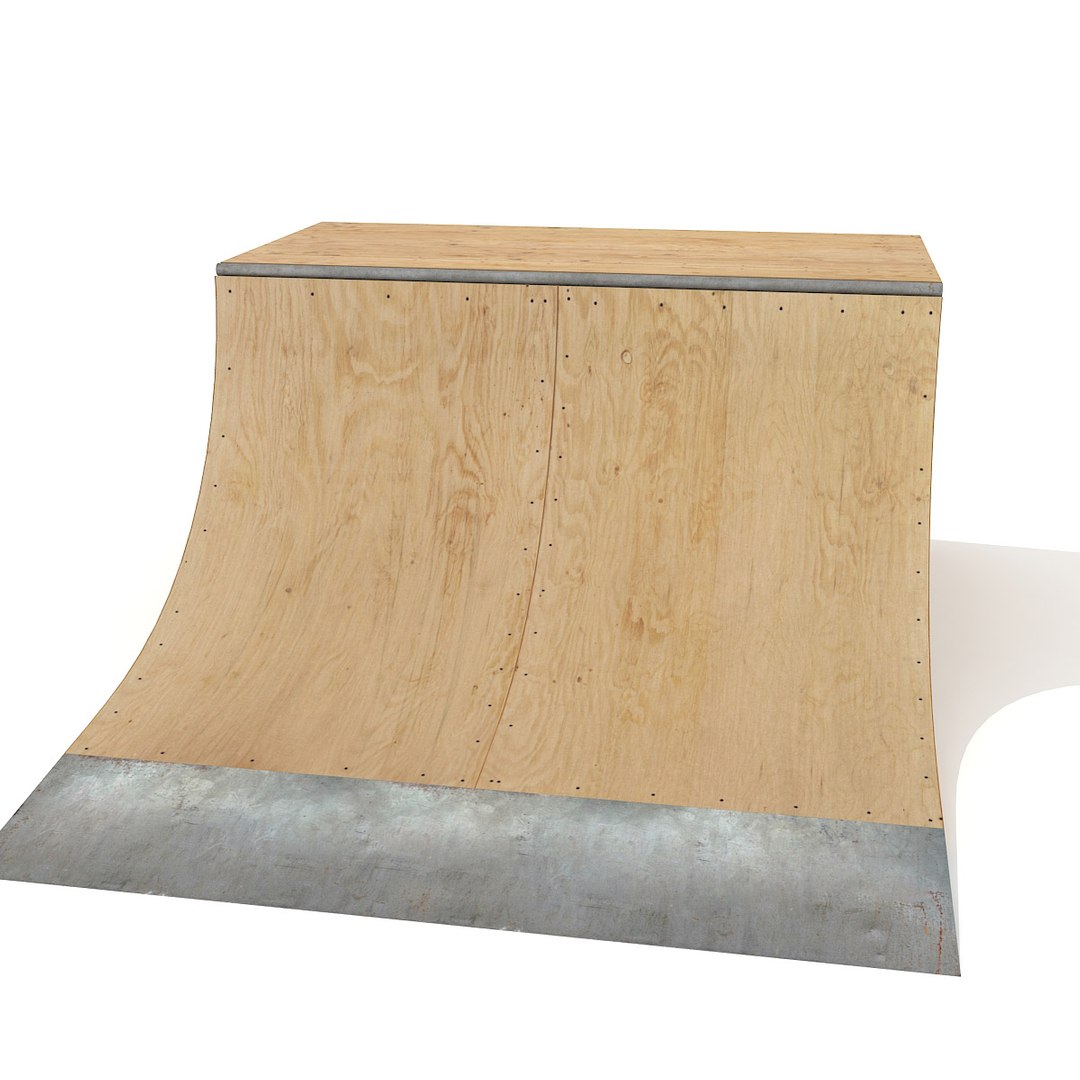 3d Skate Ramp Quarter Pipe Model