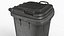 Wheeled Garbage Bin Grey Dirty