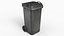 Wheeled Garbage Bin Grey Dirty