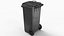 Wheeled Garbage Bin Grey Dirty