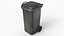 Wheeled Garbage Bin Grey Dirty
