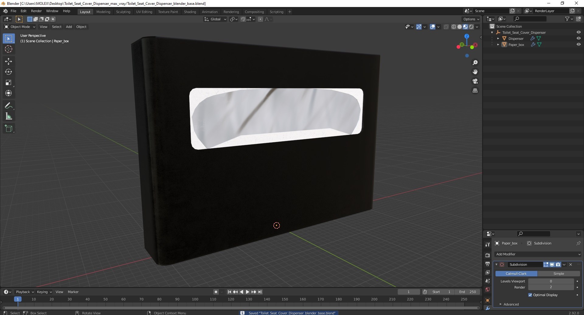Toilet Seat Cover Dispenser 3D model https://p.turbosquid.com/ts-thumb/th/452Jas/fc/toiletseatcoverdispensermb3dmodel031/jpg/1686238204/1920x1080/fit_q87/940bfa311e2d93db8a5e61b5ec5e48f5e8771b39/toiletseatcoverdispensermb3dmodel031.jpg