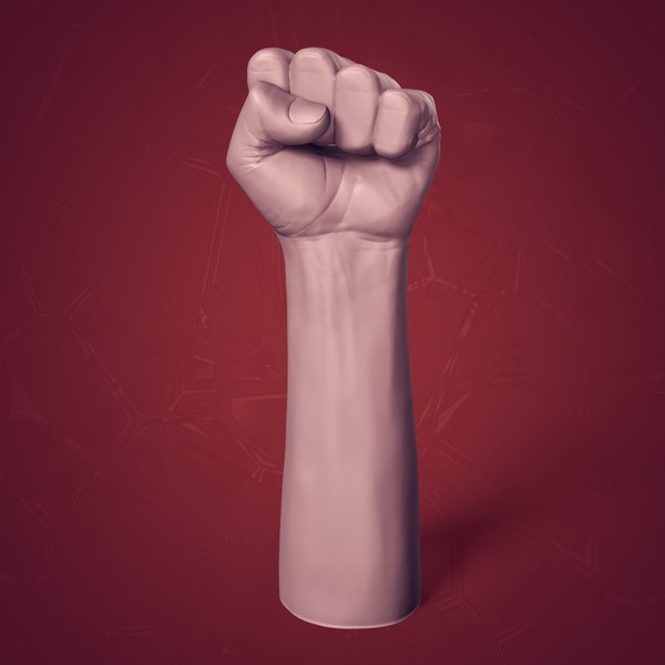 3D Fist Figurine model