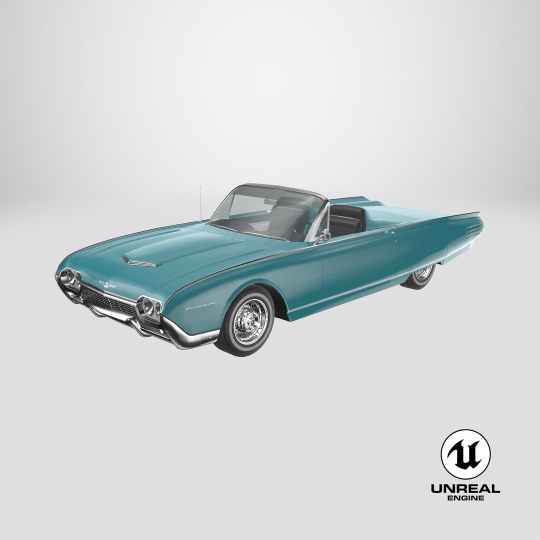 3D Ford Thunderbird 1961 Roadster model https://p.turbosquid.com/ts-thumb/th/86oVEr/Mb/stemcell_unreal_render/png/1737581487/1920x1080/fit_q87/889bd59bb97ede975bc54bf55c459ebea66dcd1e/stemcell_unreal_render.jpg