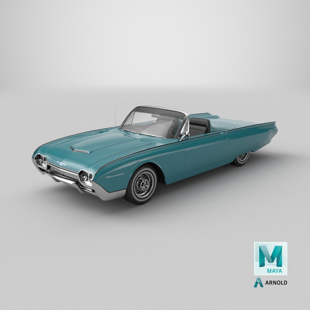 3D Ford Thunderbird 1961 Roadster model https://p.turbosquid.com/ts-thumb/th/86oVEr/kq/stemcell_maya_arnold_render/png/1737581477/1920x1080/fit_q87/72ca36a0960a697db5254adcc66a4118260120e5/stemcell_maya_arnold_render.jpg