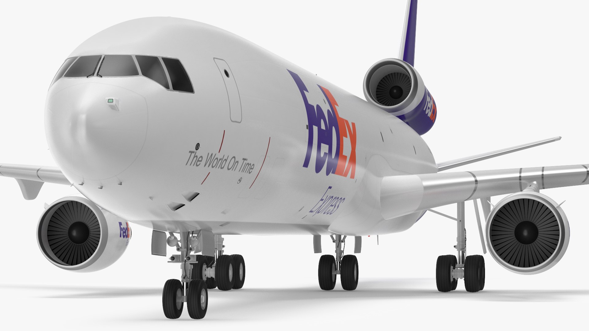 McDonnell Douglas MD11 Tri Jet Airliner FedEx 3D model preview