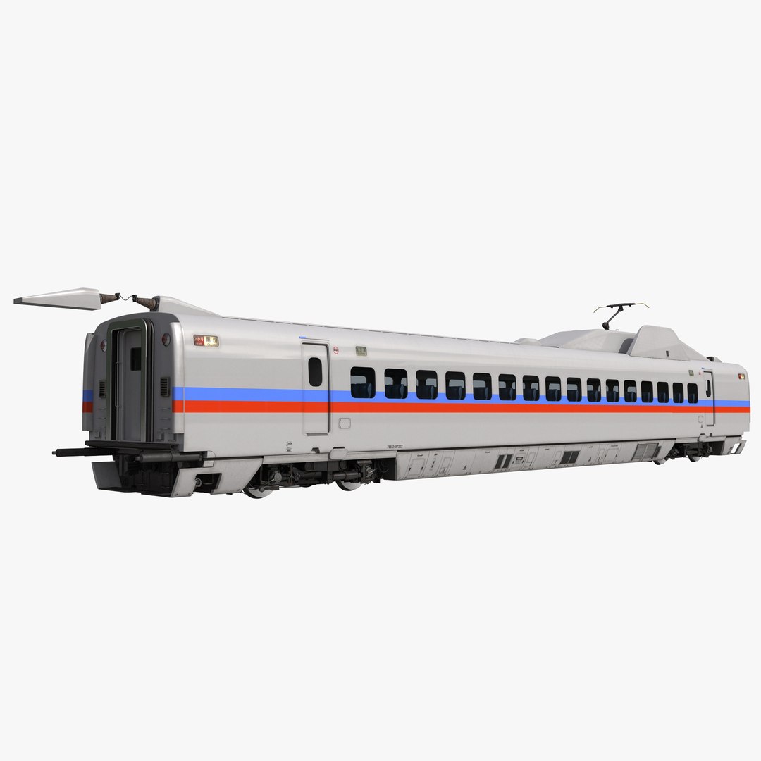 Speed Train Passenger Car Generic 3D Model 3D model preview