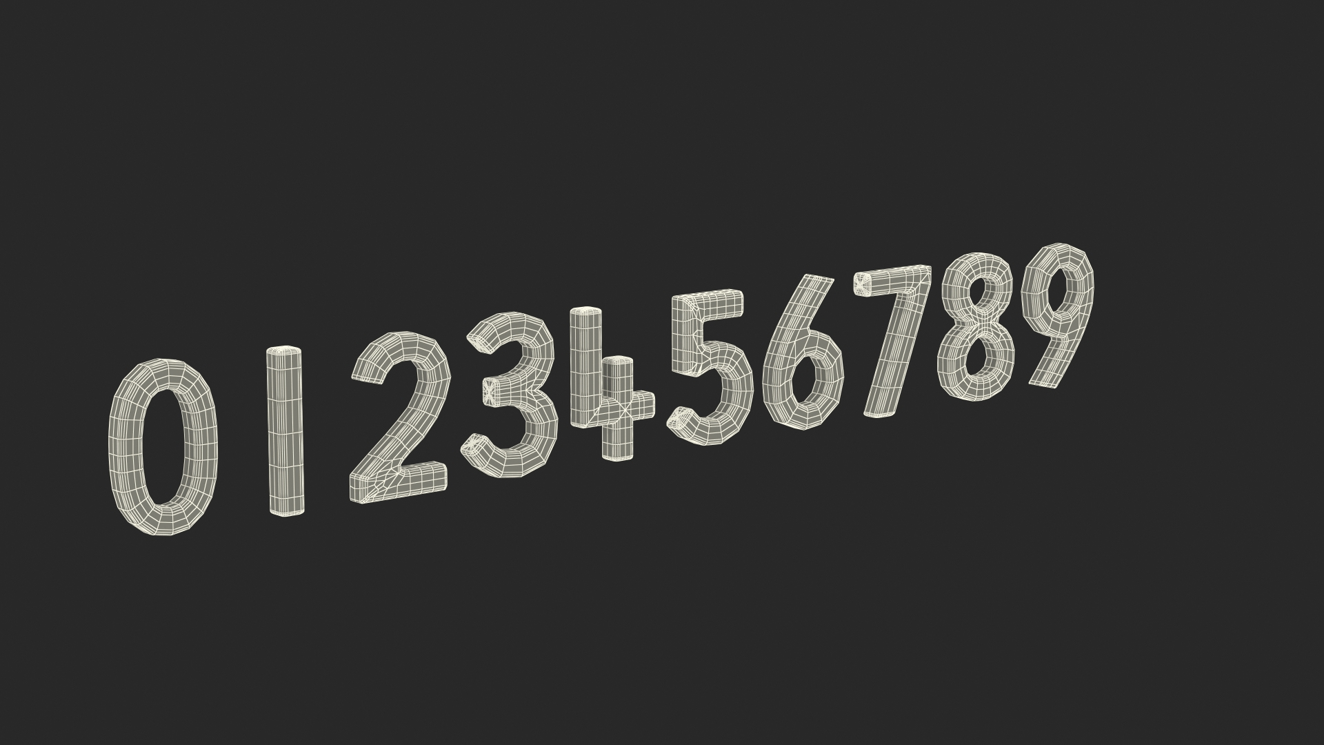 3D Wooden Numbers Set Model - TurboSquid 1774164