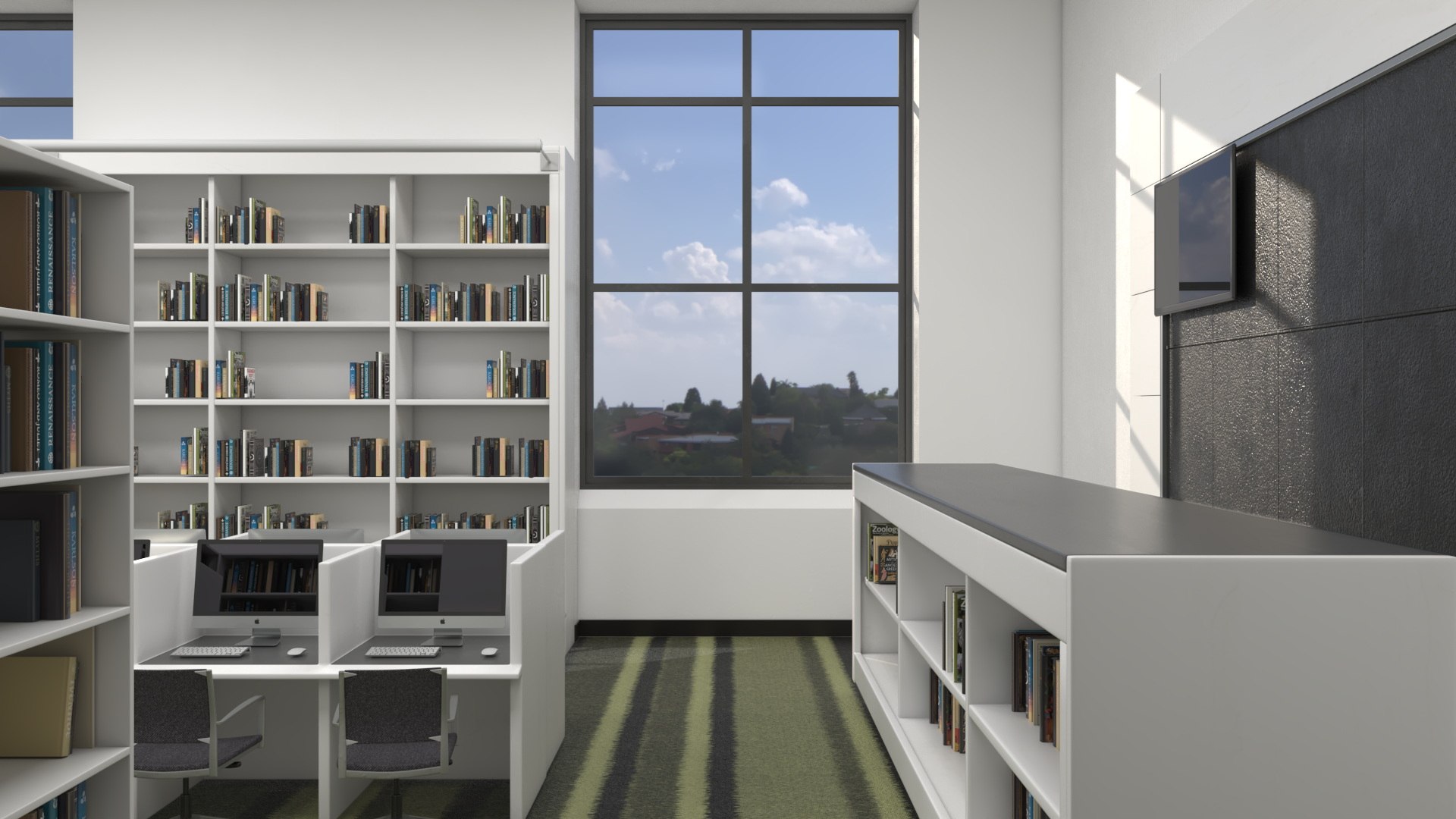 3D Model Modern Library Interior - TurboSquid 2332613