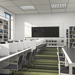 3D model Modern Library Interior