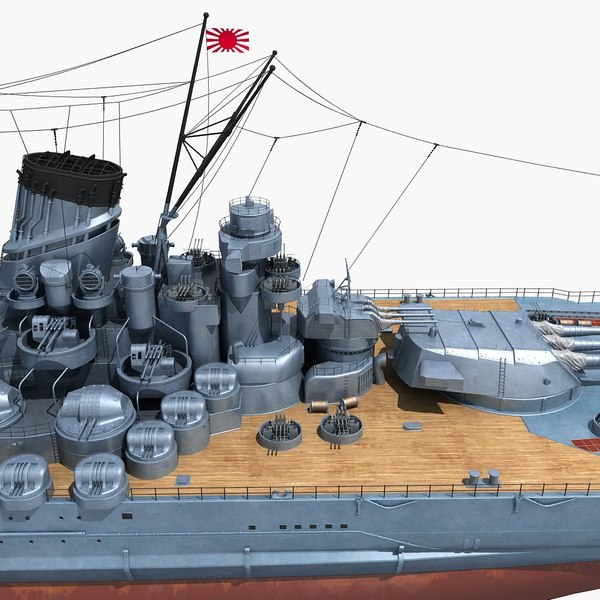 3D japanese battleship yamato - TurboSquid 1344125