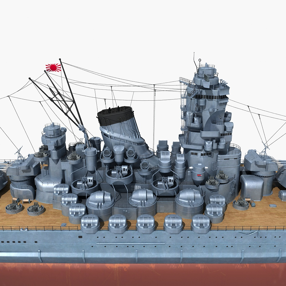 3D japanese battleship yamato - TurboSquid 1344125