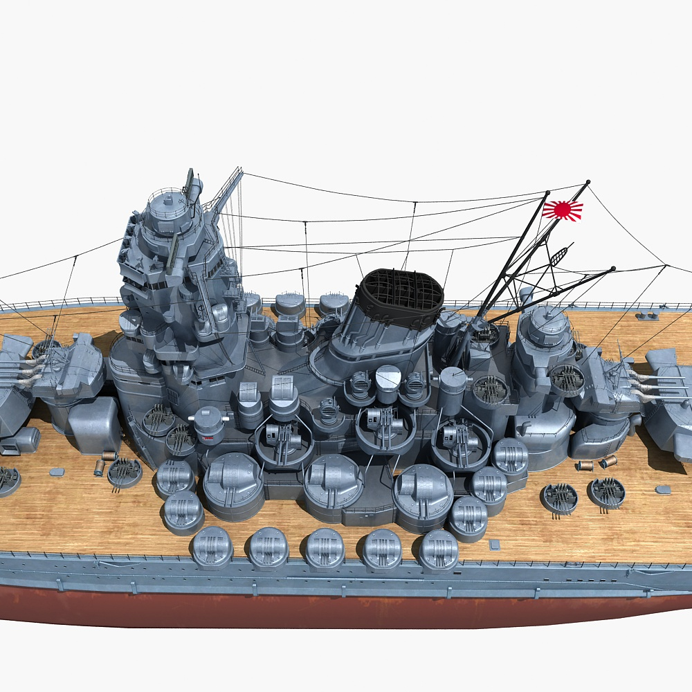 3D japanese battleship yamato - TurboSquid 1344125