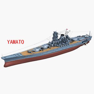 3D japanese battleship yamato