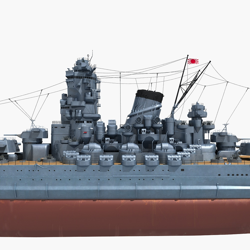 3D japanese battleship yamato - TurboSquid 1344125