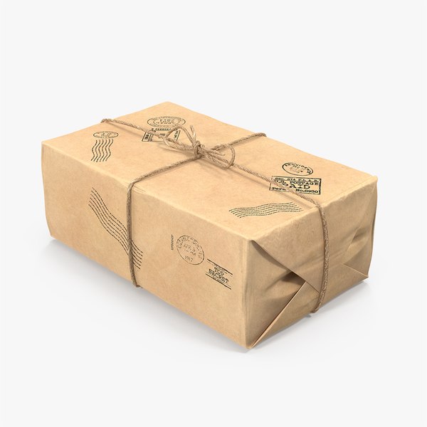Brown paper mail package 3D model TurboSquid 1416879