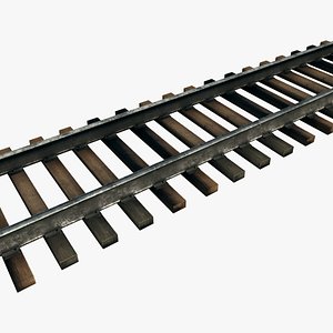 modular railroad track 3d obj