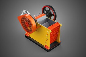 INDUSTRIAL PRIMARY JAW CRUSHER MACHINE CONSTRUCTION MINING MINER 3D model